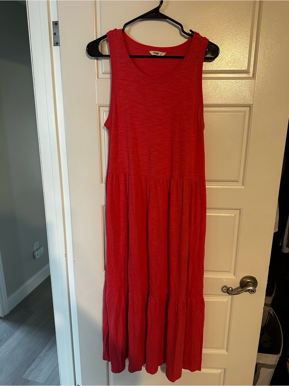 Sleeveless Pink/coral Tiered Maxi Dress - Classic Women's Summer Dress